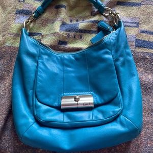 LARGE PRISTINE Teal COACH PURSE